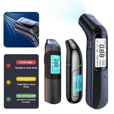 Alcolimetro Digitale ad Alta Precisione Senza Contatto Schermo LCD Digitale Ricaricabile USB Analizzatore Alcol Test del Respiro per Uso Domestico