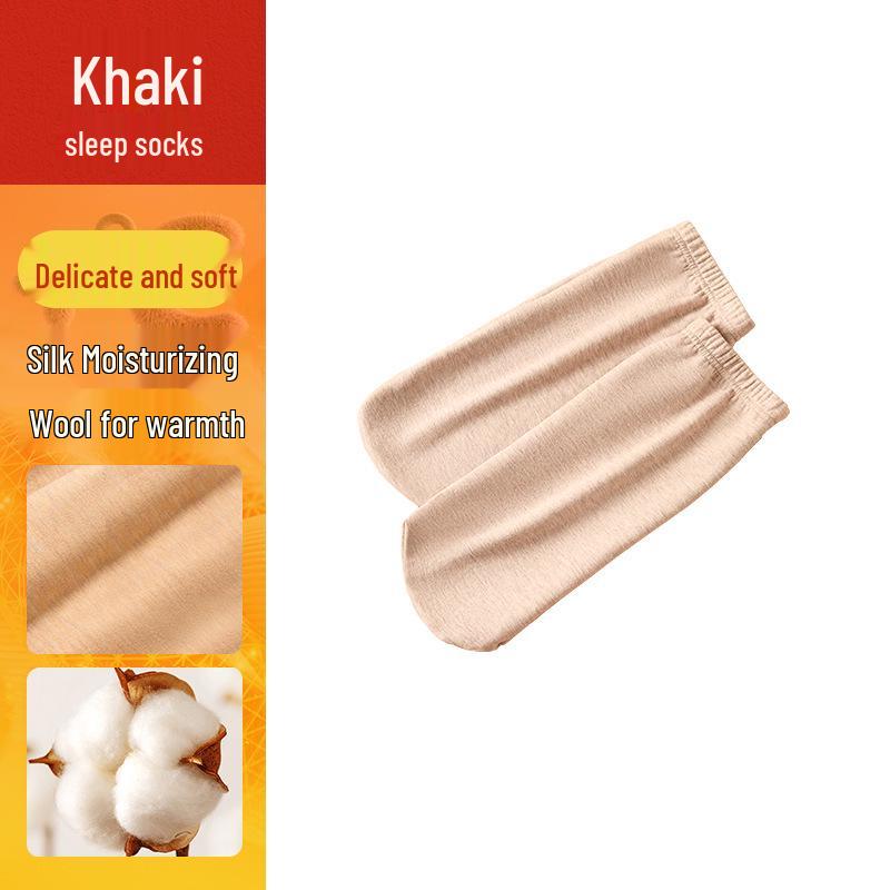 

Детские зимние носки из шерсти и шелка для сна — теплая защита ног в помещении для мальчиков и девочек One Size