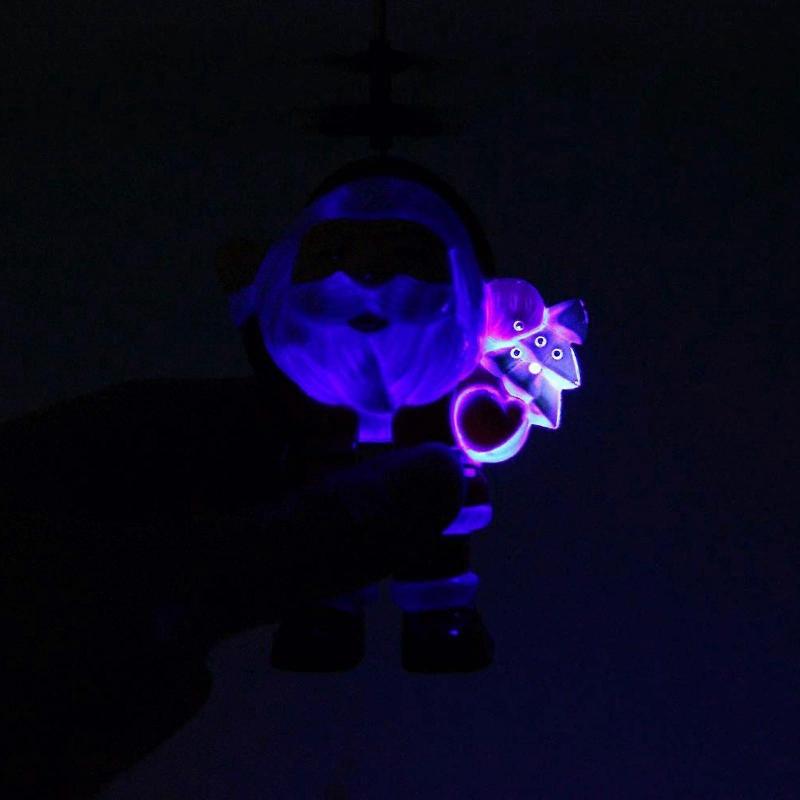 Christmas Flying Santa Claus Infrared Induction Aircraft Electric Toy Kids Gift