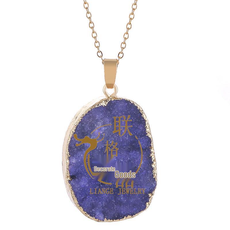 

Gold-Plated Natural Crystal Cluster Pendants with Irregular Stones for DIY Necklaces
