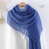Women's Cotton Linen Silk Scarf - All-Season, Solid Color, Versatile Head and Sunshade Wrap