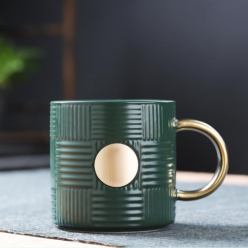 Xingba Wind Mug _ With Copper Plate Electroplated Water Cup _ Ceramic Cup Direct Supply Can Be Determined