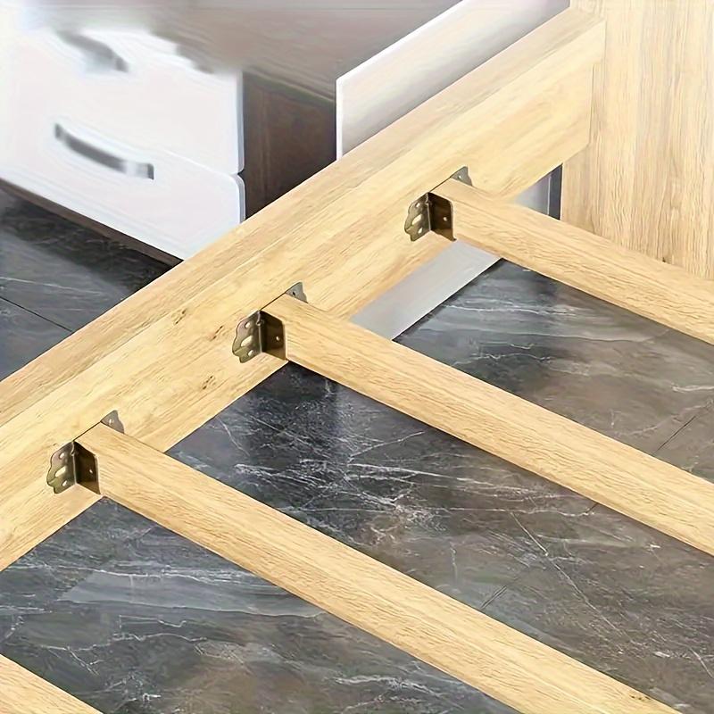 Heavy-Duty Metal Bed Support Bracket Set with Screws - Easy to Install, Strong Corner Support Hooks, Suitable for Furniture