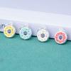 D321 Enamel Holiday Fun Charm 925 Sterling Silver DIY Pendant Pure Silver Donut Shape Charms Diy