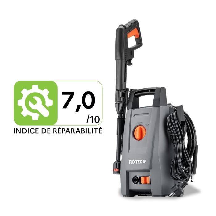 FUXTEC Pressure Washer FX HDR1400 1400W 110 Bar 390 L H Adjustable Nozzle Hose and High Pressure Gun