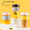Tianxi 380ml Portable Glass Cup with Straw