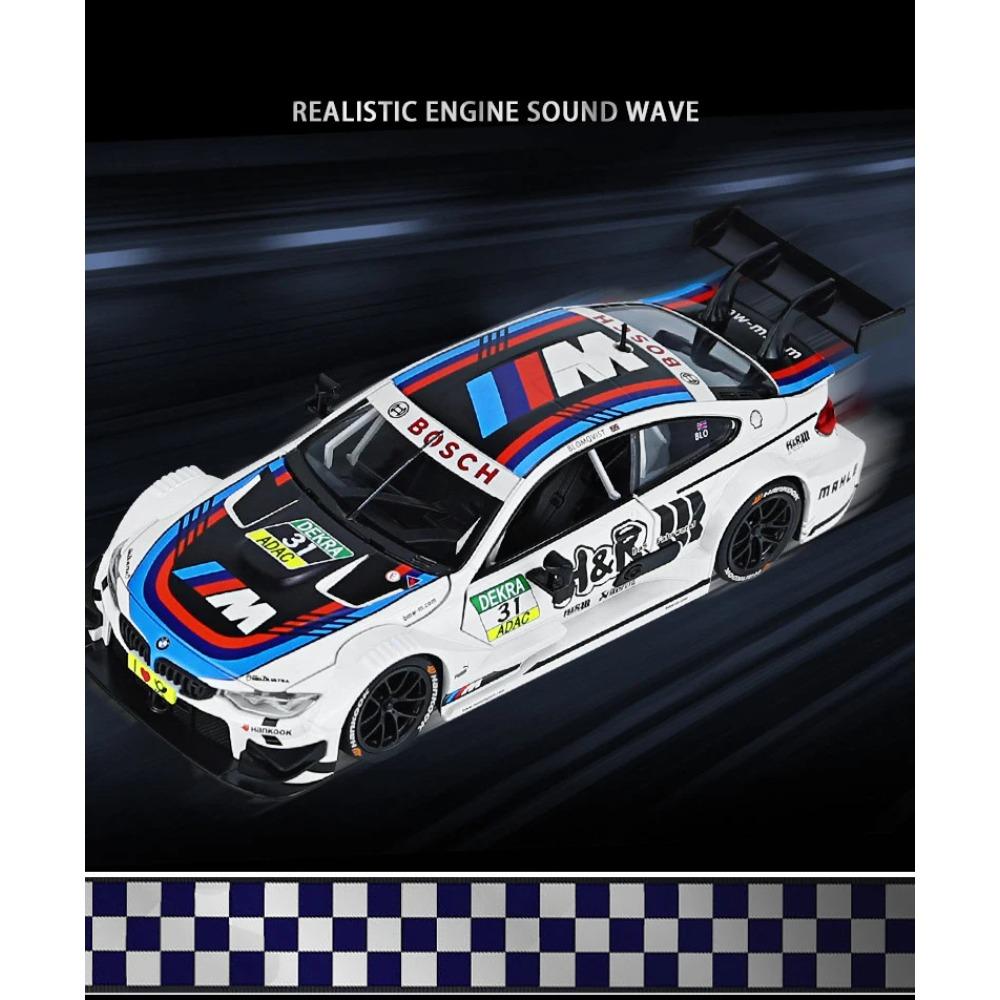 1/24 Scale BMW M4 DTM Sound and Light M Power Alloy Metal Diecast Car Model Racing Series High Top Choice Collectibles Hobby Gift Boys