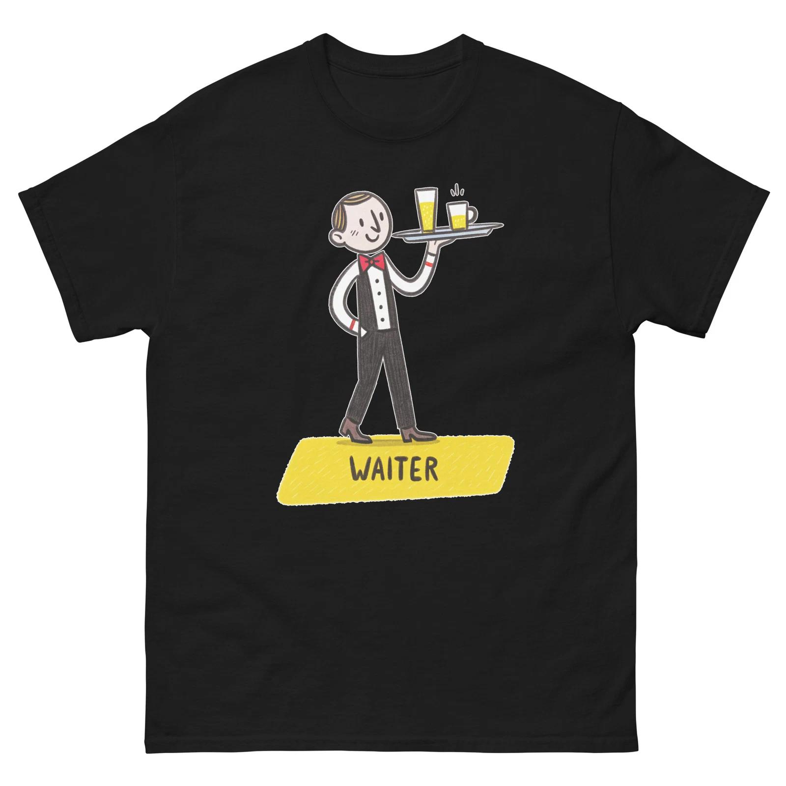 Футболка с принтом  Профессия Официант Работа Профессионал  XL