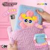 Powerpuff Girls Plush iPad Tablet Protective Crossbody Case & Diary Cover - Creative Gift for Girls
