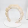 Women Headband Solid Color Elastic Puffy Sponge Lightweight Anti-slip Hair-fixed Regular Fit Bath Washing Face Hair Hoop Hair Accessories