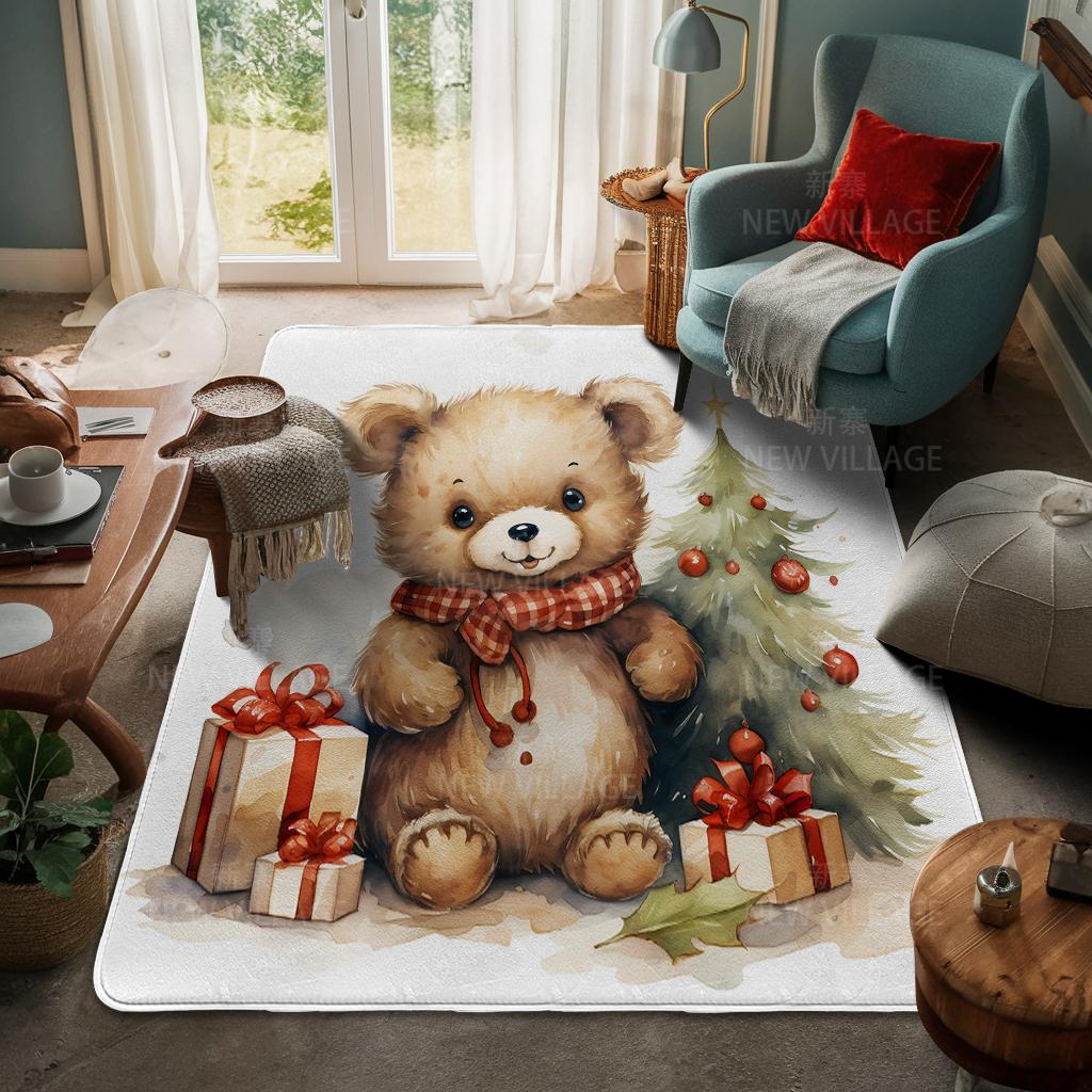 Koberec ke vchodu do domu Rohožka ke dveřím do domu Obývací pokoj Vana Koupelna Protiskluzové koberce s absorpcí vody vana Veselé Vánoce zima