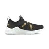 Puma Wired Run Slip-On Little Kid Black Team Gold Kids Sneakers 381994-02