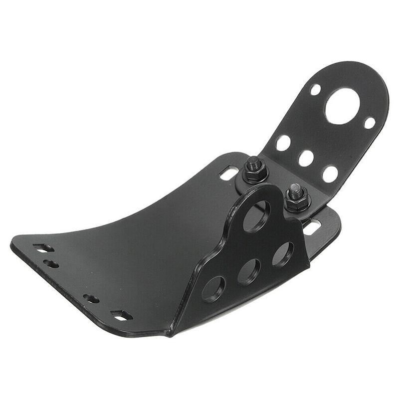 Matte Black Retro Motorcycle License Plate Frame Motorcycle License Plate Bracket Side Mounted Taillight Bracket