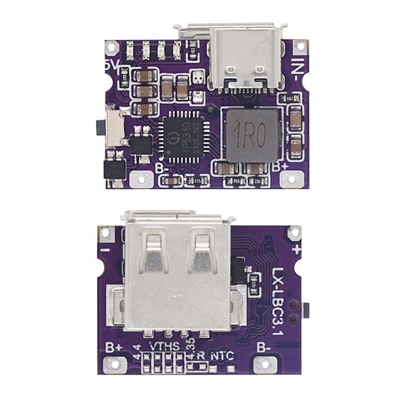 Type-C Usb 5V 3A Boost Converter Step-Up Power Module Ip5310 Mobile Power Bank Accessories With Switch Led Indicator