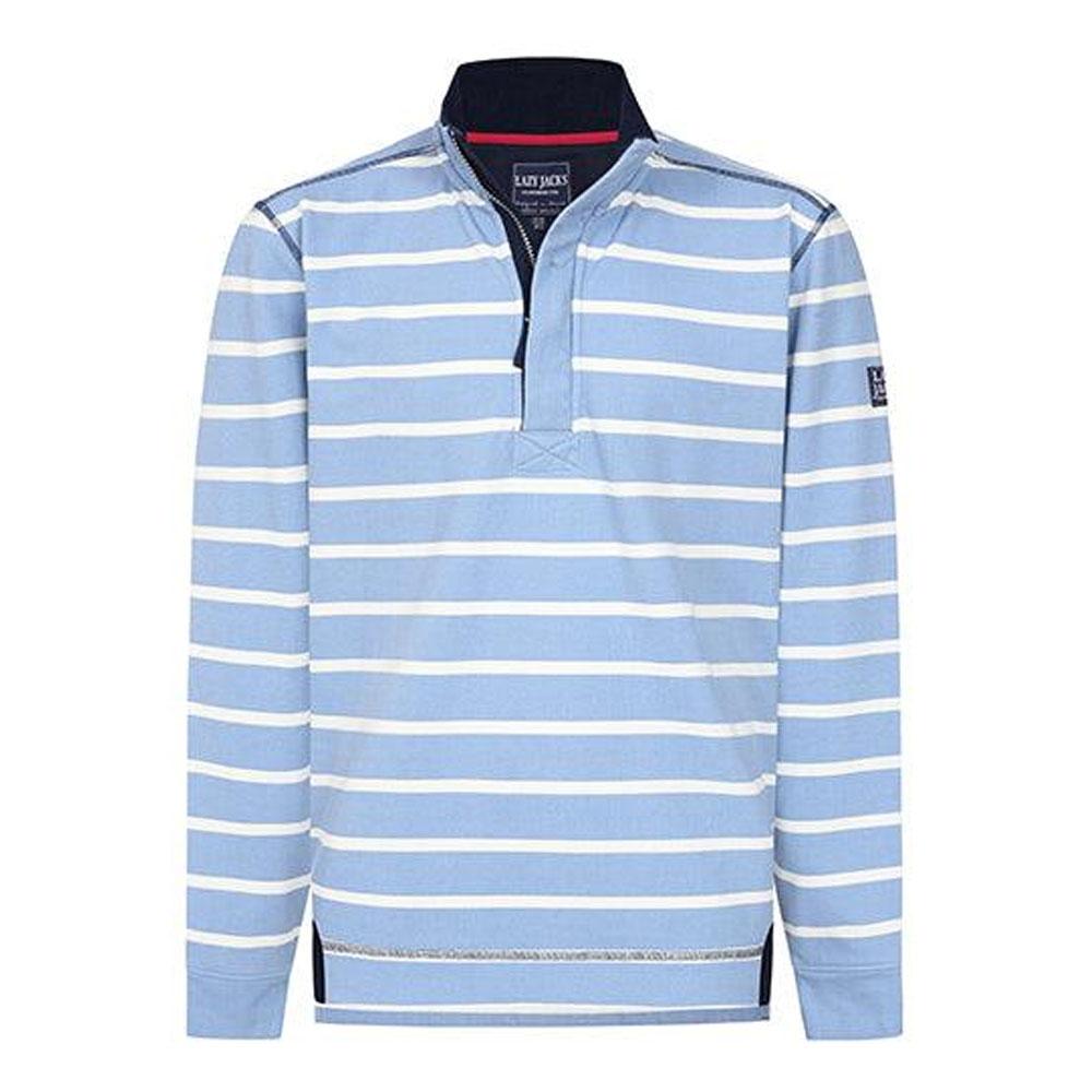 Lazy Jacks Mens Striped Pique Sweatshirt