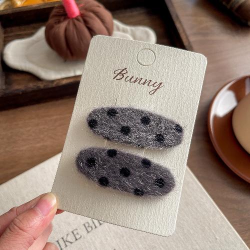 Japan and South Korea Xiaoxiang Style Pattern Oval Bb Clip Temperament Hairpin High-end Girl Broken Hair Headdress Bangs Hair Accessories Hairpin