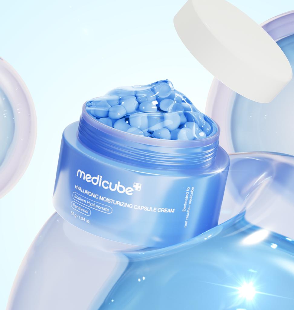 Medicube Hyaluronic Moisture Capsule Cream 55ml - Deep Hydration Barrier Soothing Care, Korean