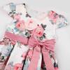Kids Girls Bow Girl Party Princess Dresses Children Ball Gown Costume Festival Host Children Dress