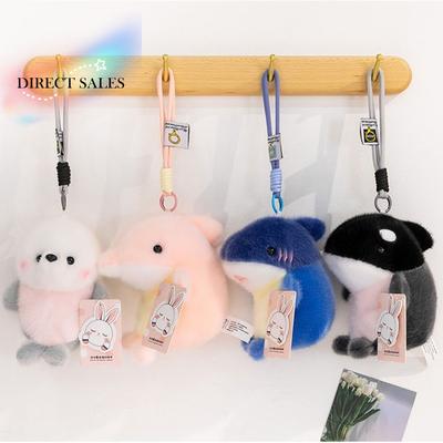 Kids Marine Animal Dolphin Bag Pendant Stuffed Animals Orca Plush Keychain Soft Animal Seal Key Chain Gifts