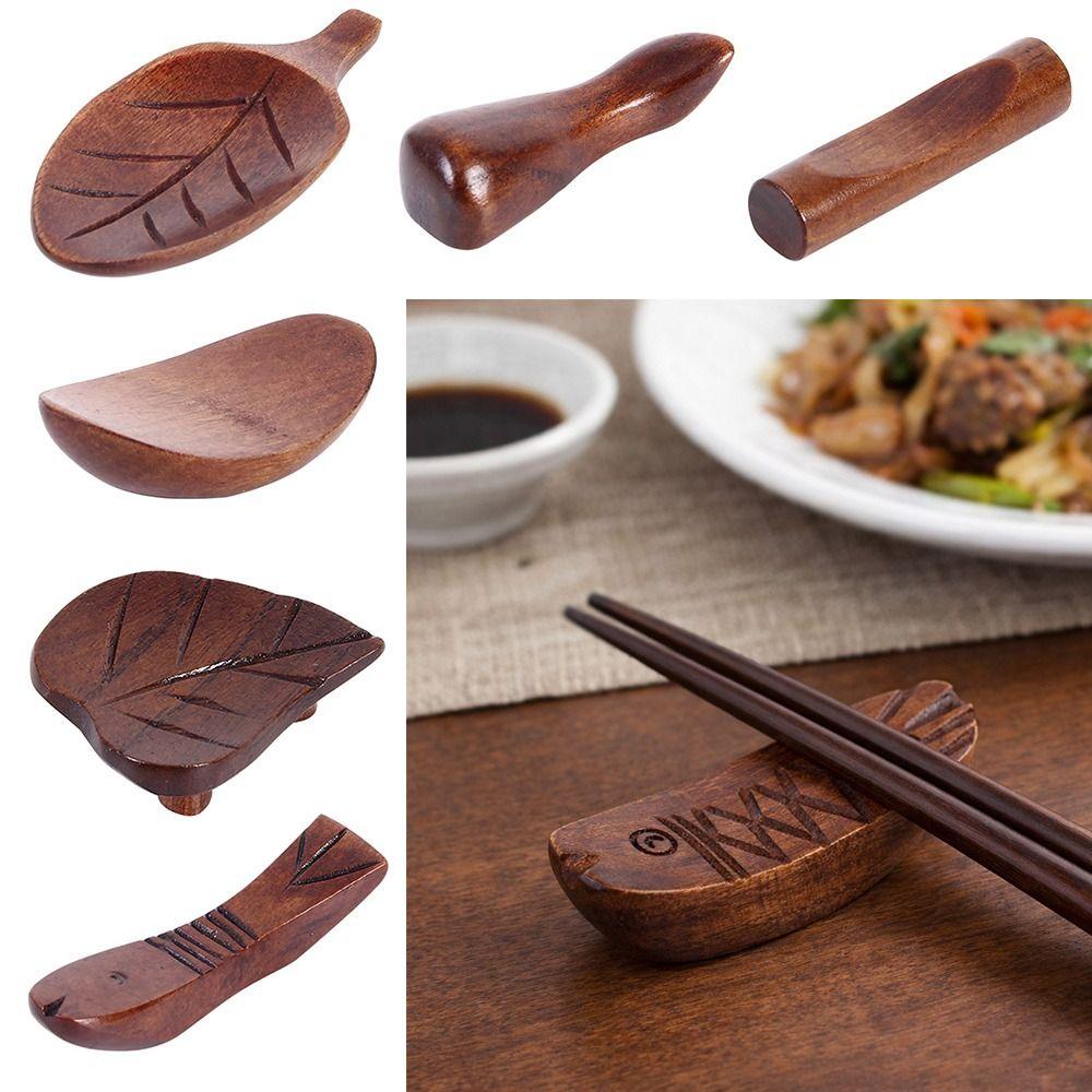 1pcs Wooden Chopstick Rest Handicrafts Chopsticks Pillow Portable Chopstick Holder  Home