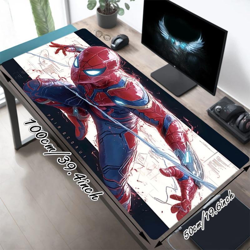 1Pc Spiderman Web Warriors Gaming Mouse Pad Keyboard Desk Mat Non-slip Rubber Lock Edge Waterproof Computer Mousepad for Office Home Decor S113