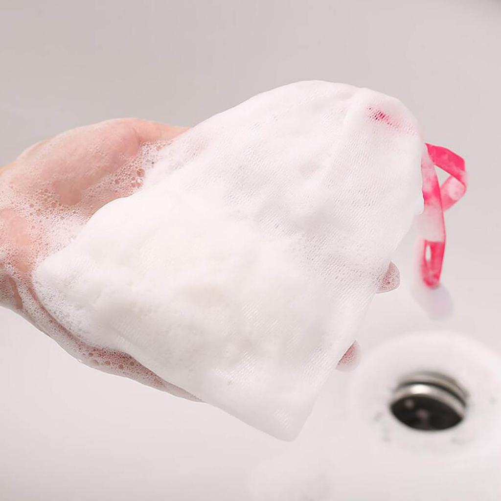 Handmade Soaps Bubble Net Foam Net Double Layer Soaps Net Foam Storage Bag 10PC