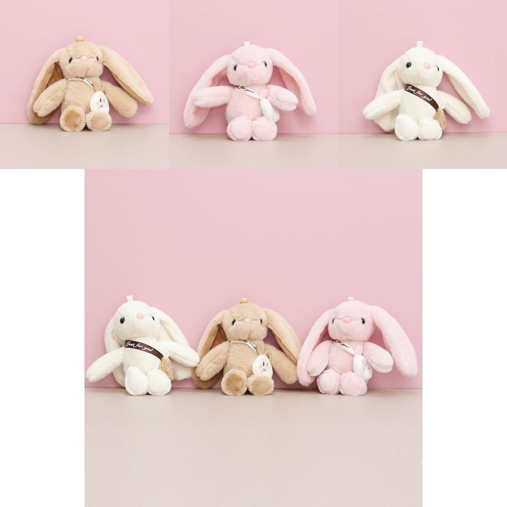 Adorable Plush Bunny Toy Rabbit Cuddly Stuffed Animal Keychain For Girls Gifts