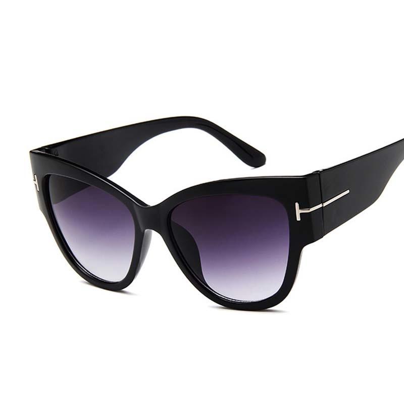 Fashion Cat Eye Sunglasses Woman Brand Designer Big Frame Gradient Sun Glasses Clear Lens Female Shades Vintage Oculos De Sol