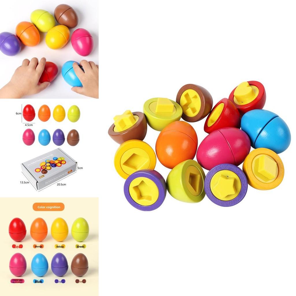 Wooden Educational Toy Twist Egg Shape Matching For Kids Learning And Cognitive Development