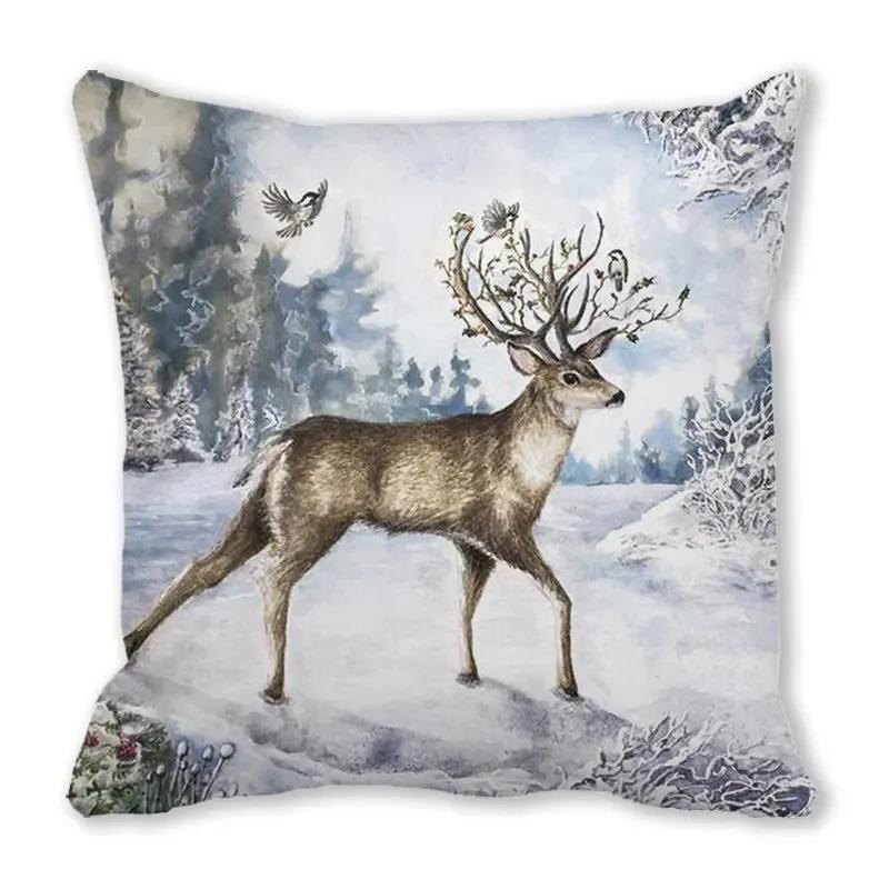 Christmas Themed Pillowcases Car Accessories Office Santa Claus Living Room Sofa Home Pillowcases