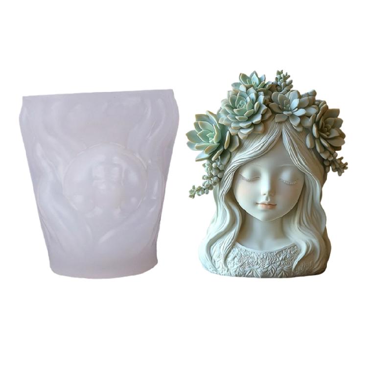 

Silicone Sleeping Girl Mold for Resin Jewelry Planter Decorative Crafts Handmade Gift Creations Office Accessories 1