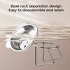 Elevated Cat Bowls 5 Inch Wide Stainless Steel Cat Food Bowl Raised 15-degree Tilted Food And Water Dish for Indoor Cats Small Dogs To Protect Spine