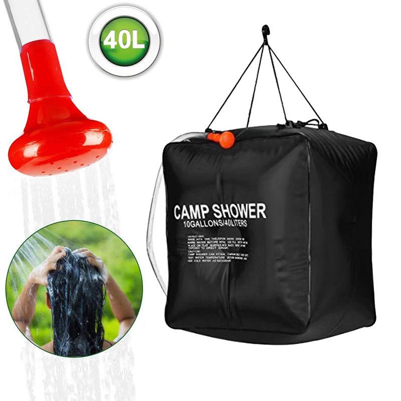 40L Portable Solar Shower Bag for Outdoor Camping