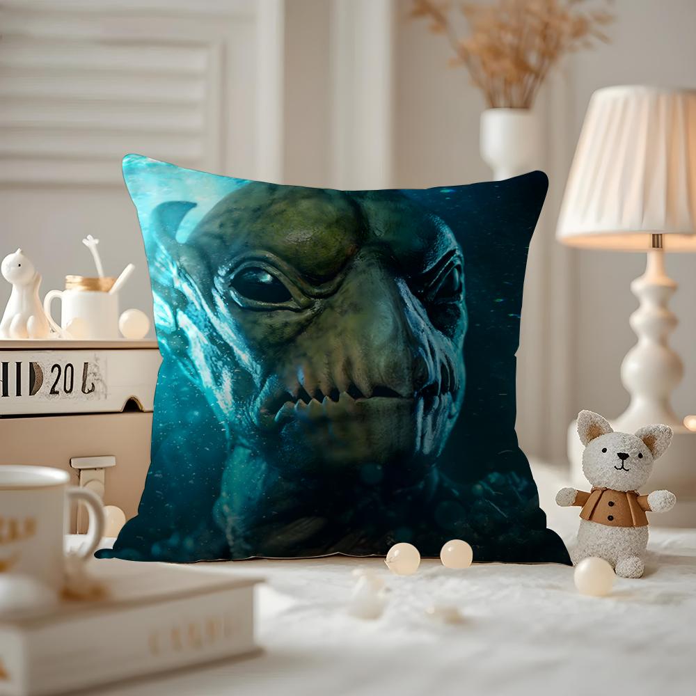 Cushion Cover Anti-dustmite Pillowcase Invisible Zipper Silky Short Plush Sofa Cushion Cover The War Between The Land And The Se