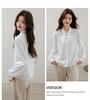 Chic Women's Long Sleeve Bow Tie Shirt - 2026 Spring French Silk Layered Top