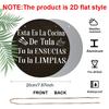 2D Flat Retro Aluminum Wall Decorations In Various Sizes. Fun Spanish Round Signs, Humorous Kitchen and Home Decor, Ideal for Home Décor and Gifts