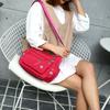 Women Waterproof Nylon Messenger Bag Fashionable Plain Color   Large Capacity Shoulder Bag