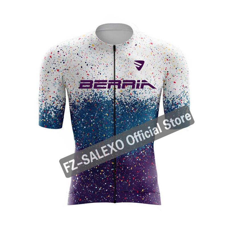 BERRIA Cycling Jersey Set 2024 Summer Men Star Point Cycling Clothing Short Bike Jersey Breathable Racing Sport Bicycle Jersey