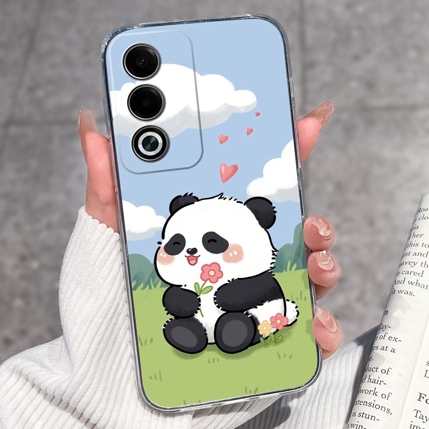 Für Oppo A3 A5 A1 Pro A3x AX5 AX5s A7 A8 Ace2 Luxuriöse Stoßfeste Handyhülle Niedliche Blumenmuster Transparenter TPU Schutz Rückseite Für Oppo Hülle