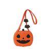 Funny Halloween Pumpkin Bag PU Leather Square Crossbody Bag Novelty Pumpkin Shoulder Bag  Halloween