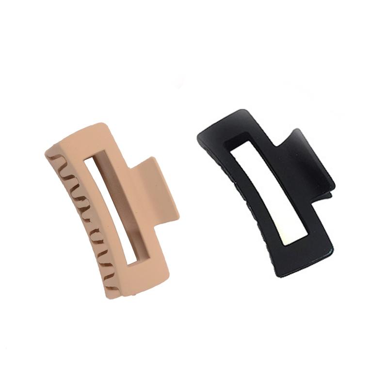 

2Pcs Frosted Plastic Hair Claw For Women Girls Back Head Hair Clip Shark Clips Hairpin Crab Barrettes Hair Accessories черный коричневый