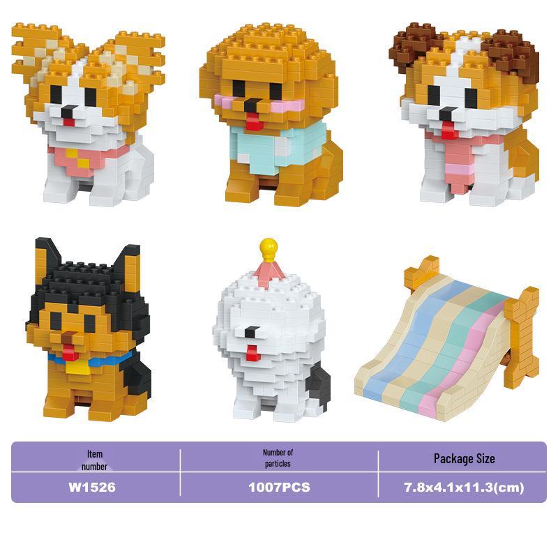 Lele Brothers Micro-Particle Building Blocks Orange Cat Model - Compatible with Lego Educational Toy for Kids