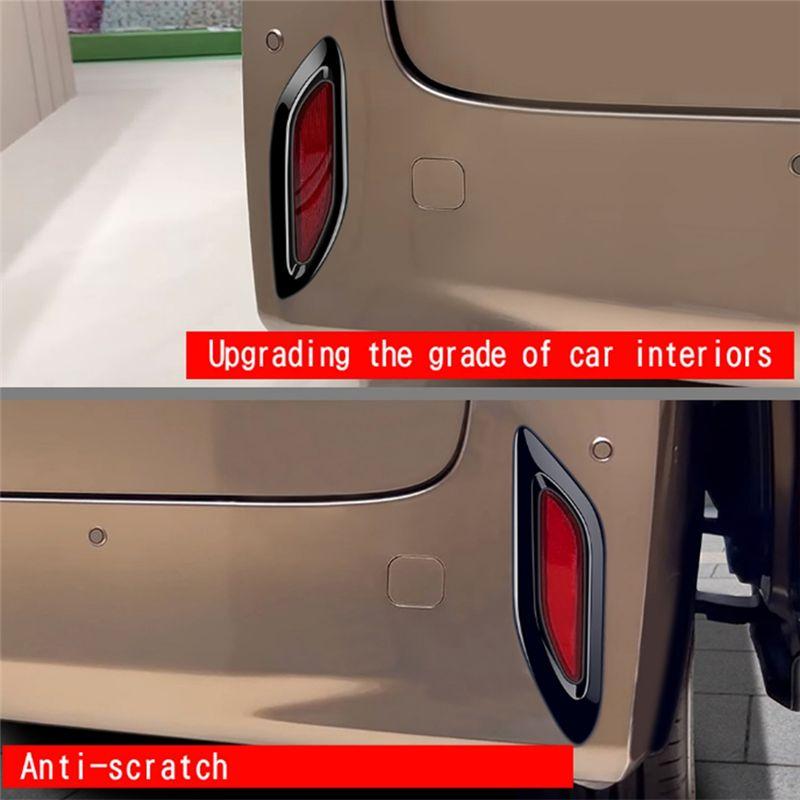 Car Bright Black Rear Tail Fog Light Lamp Frame Cover Trim For Toyota Alphard 40 Series 2025+ Car Accessories Parts