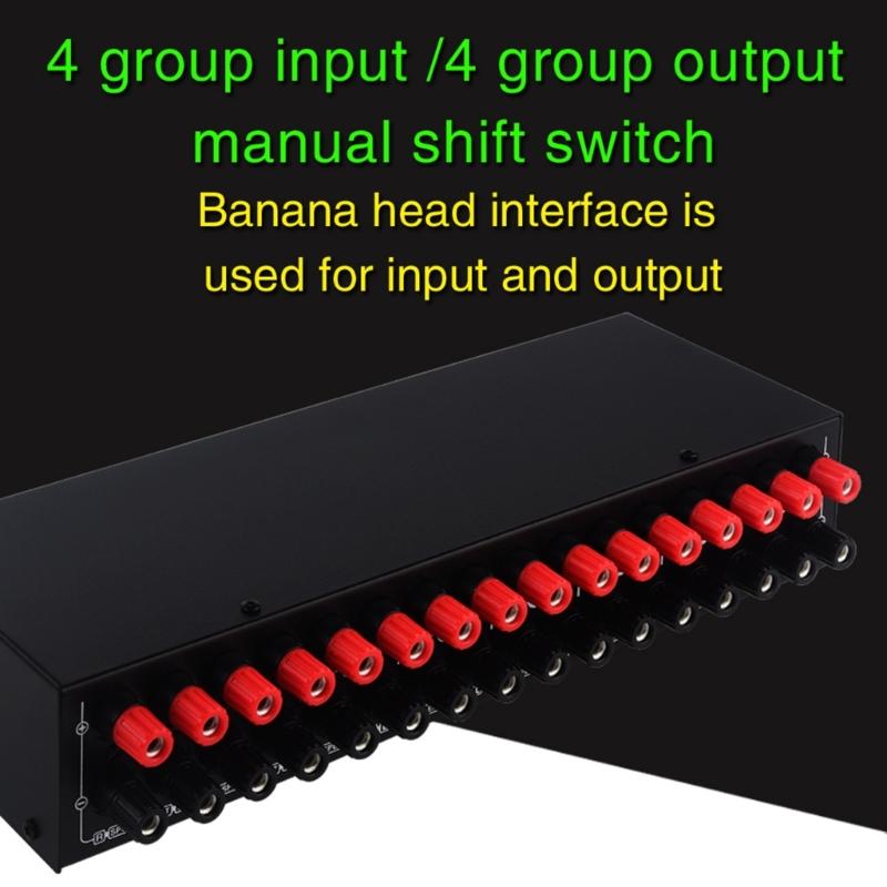 4 In 4 Out Passive Amplifiers Speaker Selector Switcher Sound Switching Distributor Comparator Sound Quality Without Loss