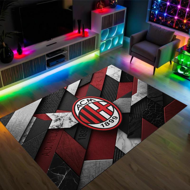 AC Milan Design Crystal Velvet Carpet Cozy Non?Slip Printed Rug For Bedroom Living Room Entrance