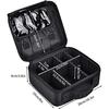 Make Box Professional Use Cosmetic Makeup Pouch Functional Large Capacity Portable Cosmetics Tools Storage Brush Bag Travel Business (black)