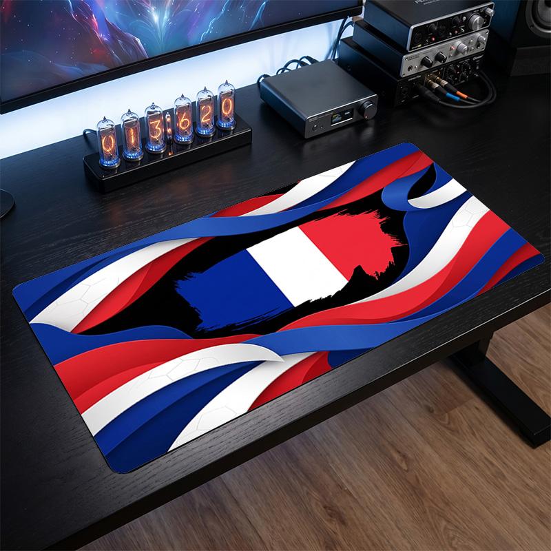 Tappetino Mouse Scudo Calcio Francia, Tappetino da Scrivania Esteso in Gomma Antiscivolo per Gaming Ufficio Laptop Regalo per Fan