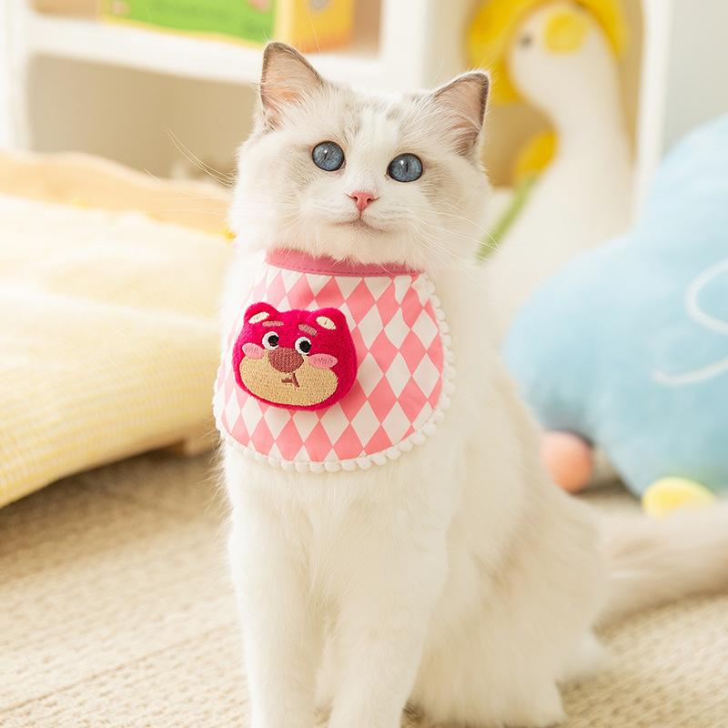 New Cat Internet Celebrity Cute Cartoon Rabbit Animal Saliva Towel Dog Triangle Scarf Decorative Scarf Pet Neck Ring