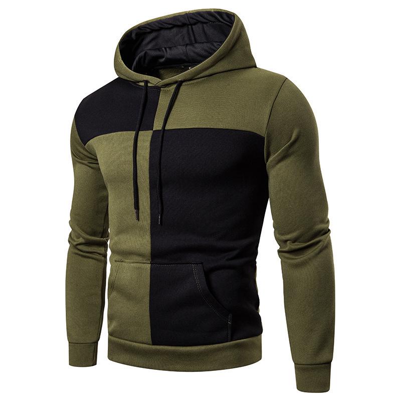 

2026 Autumn/Winter Men s Color Block Hooded Sweatshirt Jacket In European Sizes M