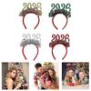 Hard wearing Plastic Christmas Head-dress 4PCS Assorted Styles Santa Hat Deer Antlers For Holiday Gatherings School Activity New Arrival